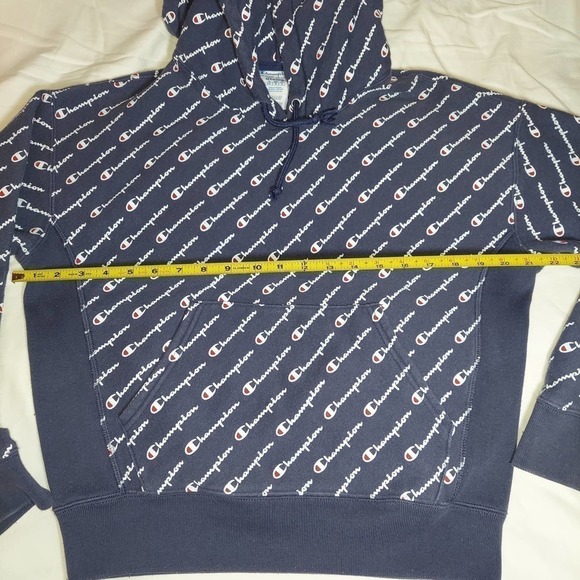 CHAMPION Reverse Weave, Logo Hoodie, Thick, Color Blocked, Size M, Tie H… - Picture 9 of 11